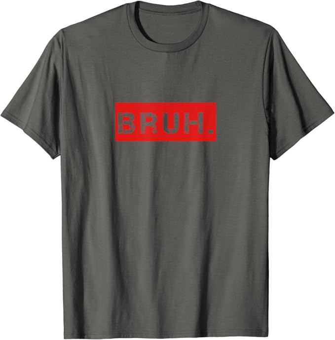 Bruh Meme Funny Saying Brother Greeting Teens Boys Men Short Sleeve T-Shirt | Amazon (US)