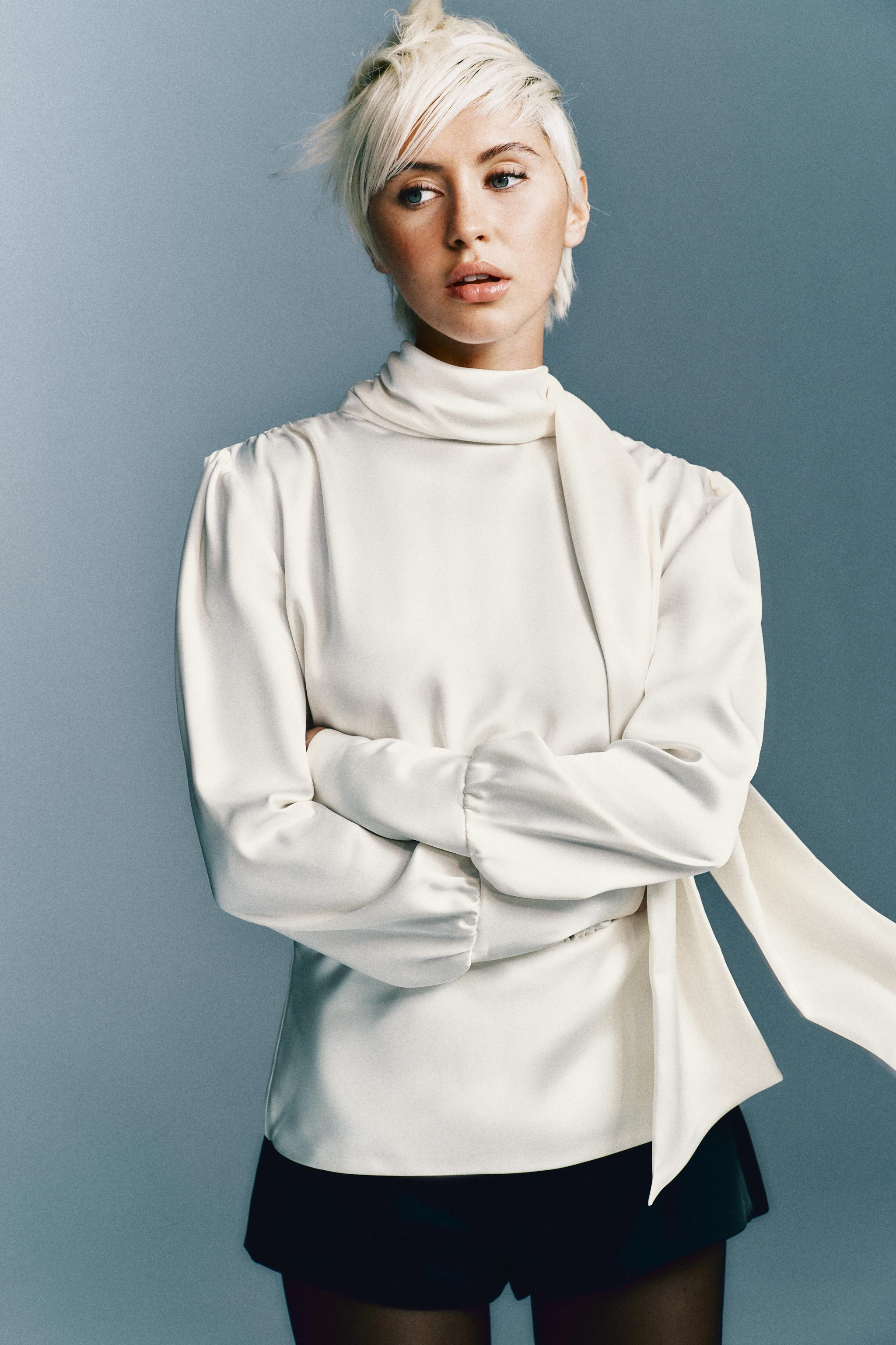 SATIN SHIRT WITH BOW DETAIL AT THE BACK | Zara UK