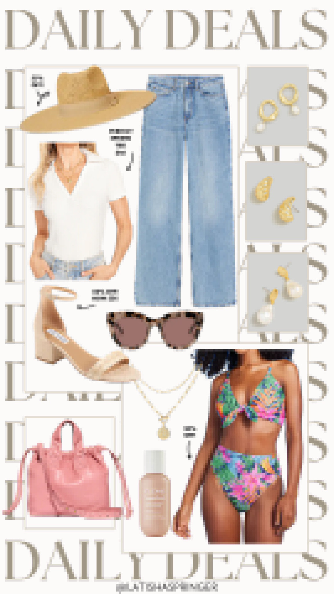 Daily deals! 30% off Target swim, spring basics, dainty jewels and more all on sale! 

#dailydeals

Madewell jewelry. Dainty gold earrings. Dainty pearl earrings. Target deals. Target swim. Floral high waisted bikini. Wide leg denim. Trendy jeans. Spring basics  

#LTKfindsunder100 #LTKsalealert #LTKstyletip