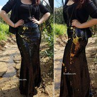 SALE  Black/Gold Flip Sequin Maxi  Gorgeous high quality sequins Long sequined skirt. Made in LA, ships asap. (S,M,L,XL) | Etsy (US)