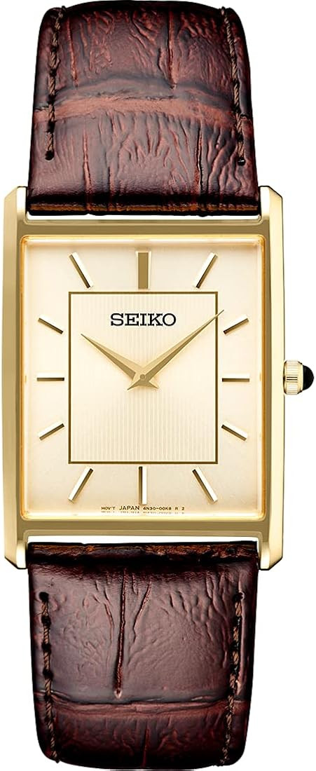 SEIKO Essentials Watch for Men - Essentials Collection - Water Resistant with Stainless Steel Rec... | Amazon (US)
