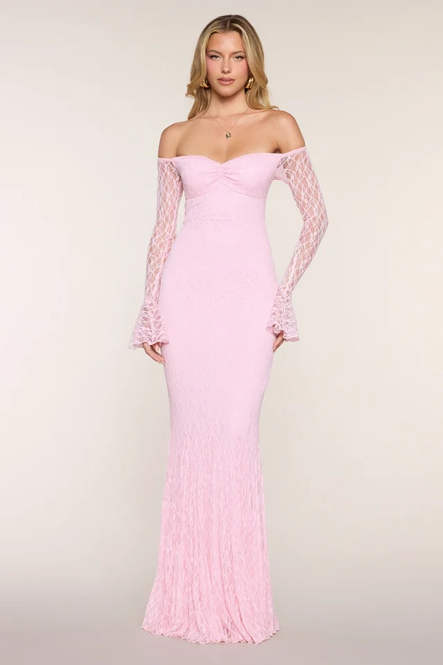 Elle Lace Off-The-Shoulder Formal Dress | Windsor Stores
