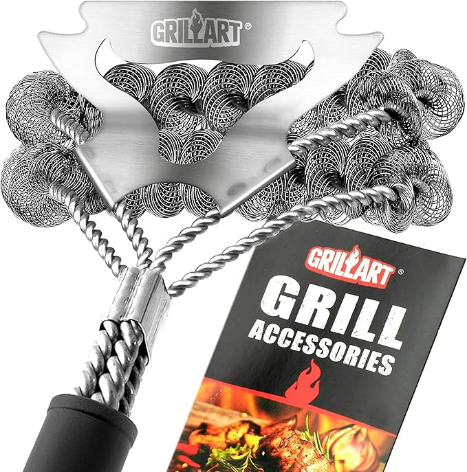 GRILLART Grill Brush for Outdoor Grill Bristle Free - Safe BBQ Grill Cleaner Brush - 17" BBQ Brus... | Amazon (US)