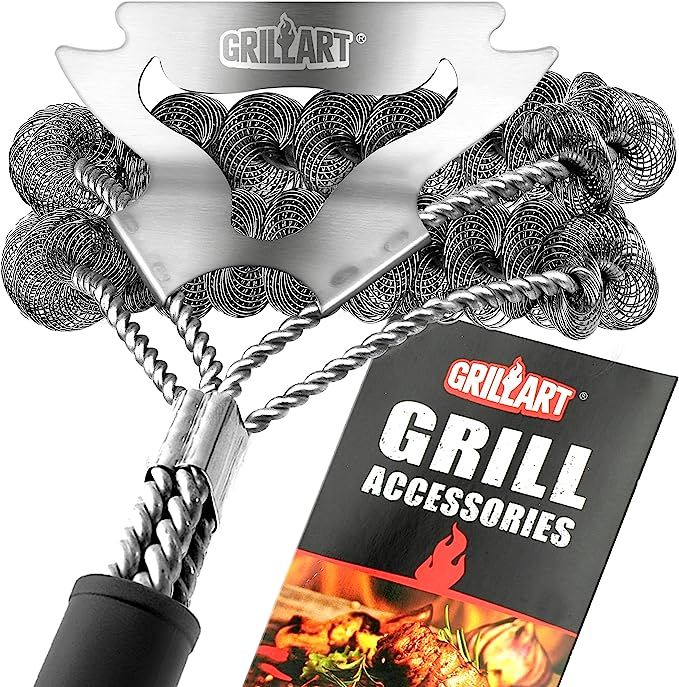 GRILLART Grill Brush for Outdoor Grill Bristle Free - Safe BBQ Grill Cleaner Brush - 17" BBQ Brus... | Amazon (US)