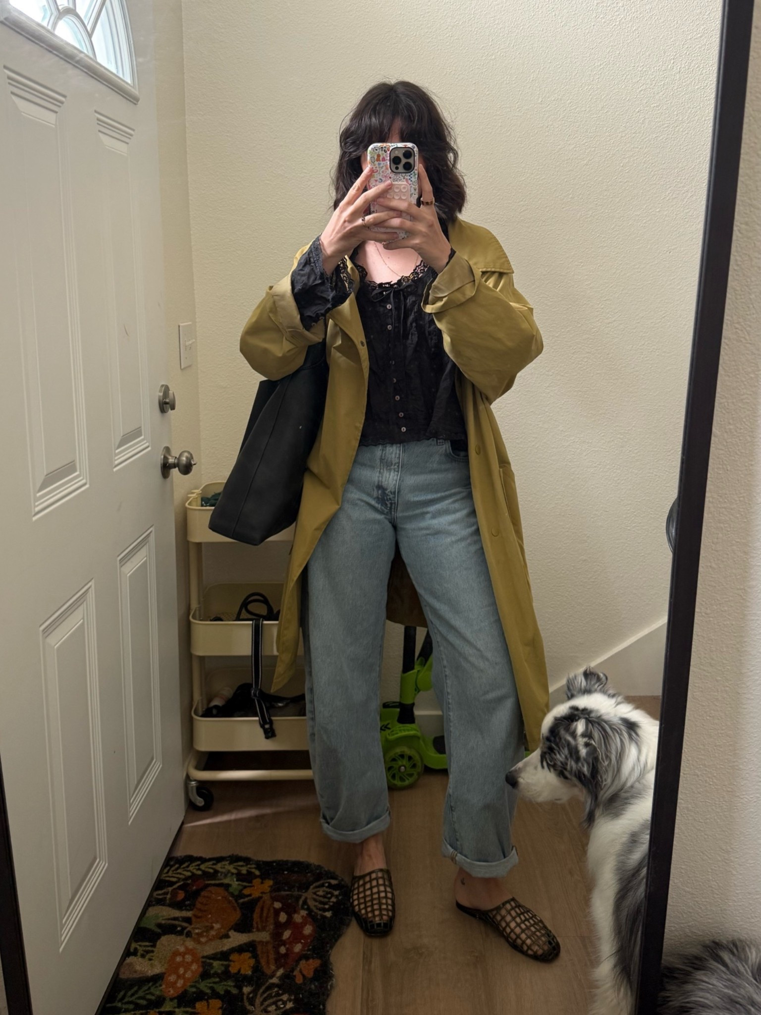 June 26 fit 💖 sized 1 up in the top! Trench is thrifted, & the scarf from my reel is vintage from continuum vintage! Shoes are on sale 🧚🏼‍♀️

#LTKootd #LTKSaleAlert