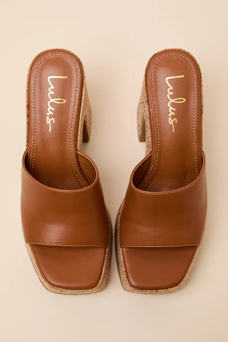 Drexel Brown Platform Slide Sandals | Lulus