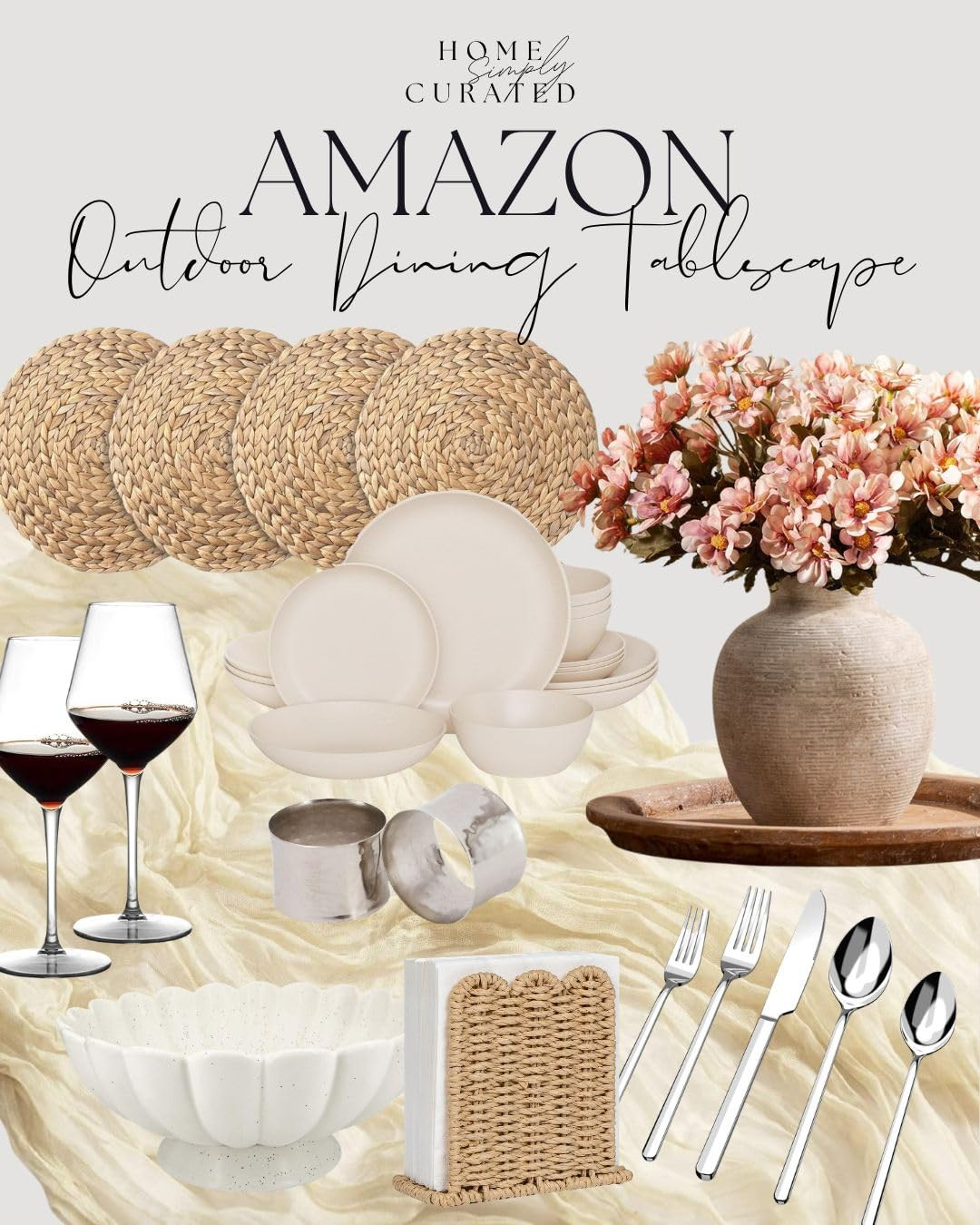 🌸 Start prepping for fun outdoor gatherings with my top picks of the season! We love to host in the summertime and these are my new fav finds!

outdoor patio, table scape, spring time, hosting, silverware, faux flowers, ceramic vase, neutrals, linen tablecloth, Amazon finds, wine glass, napkin holder

#LTKSeasonal #LTKHome #LTKdayinmylife