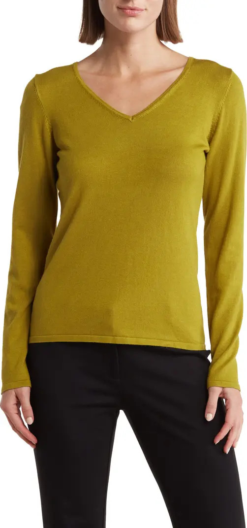 T Tahari V-Neck Knit Sweater | Nordstromrack | Nordstrom Rack