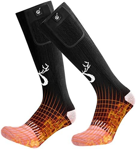 SNOW DEER Upgraded Rechargeable Electric Heated Socks,7.4V 2200mAh Battery Powered Cold Weather H... | Amazon (US)