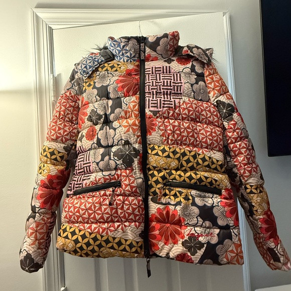 Desigual Multicolor Floral Puffer Jacket | Poshmark