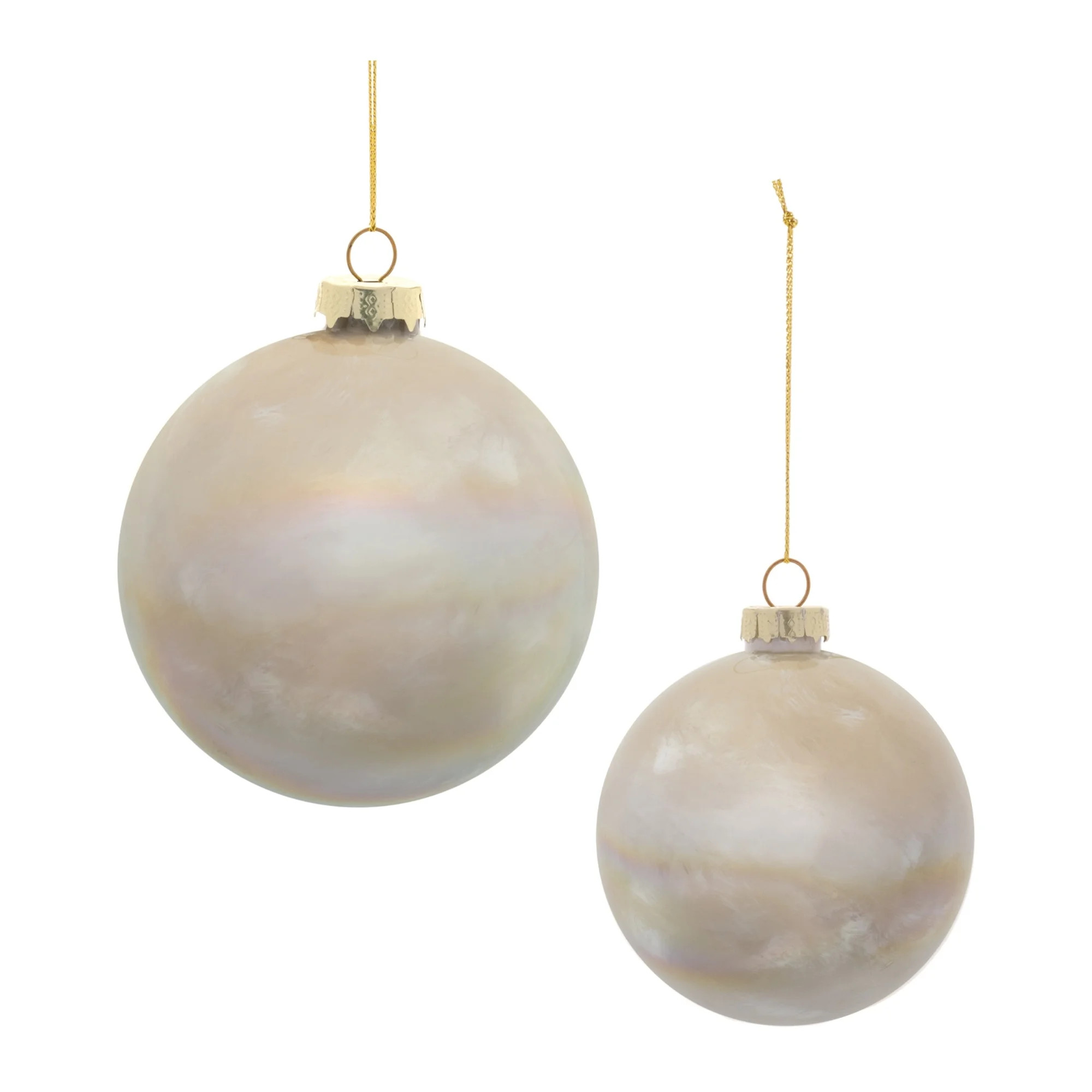 Melrose Iridescent Cloudy Glass Christmas Ball Ornaments - 4.5" (114.3mm) - Brown - 12ct | Walmart (US)