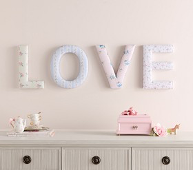 LoveShackFancy Dimensional Fabric Love Decor | Pottery Barn Kids