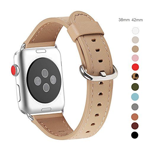 Apple Watch Band 38mm, WFEAGL Retro Top Grain Genuine Leather Band Replacement Strap with Stainless  | Amazon (US)