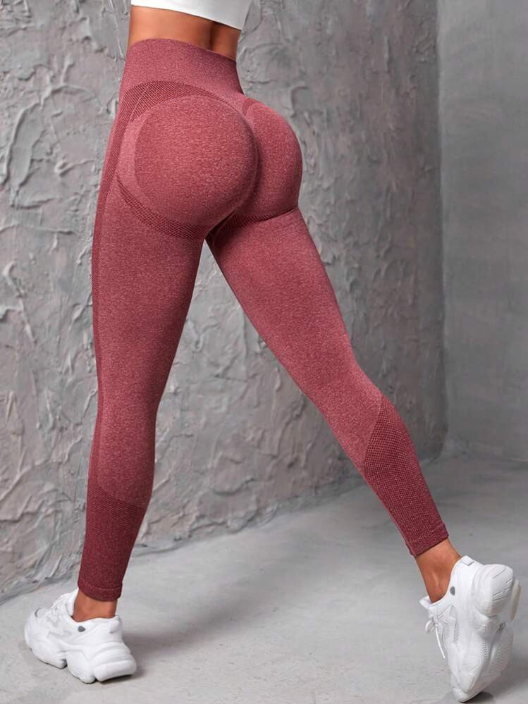 SHEIN Sport Studio Yoga legging Naadloos Hoge stretch Buik controle Sportlegging | SHEIN