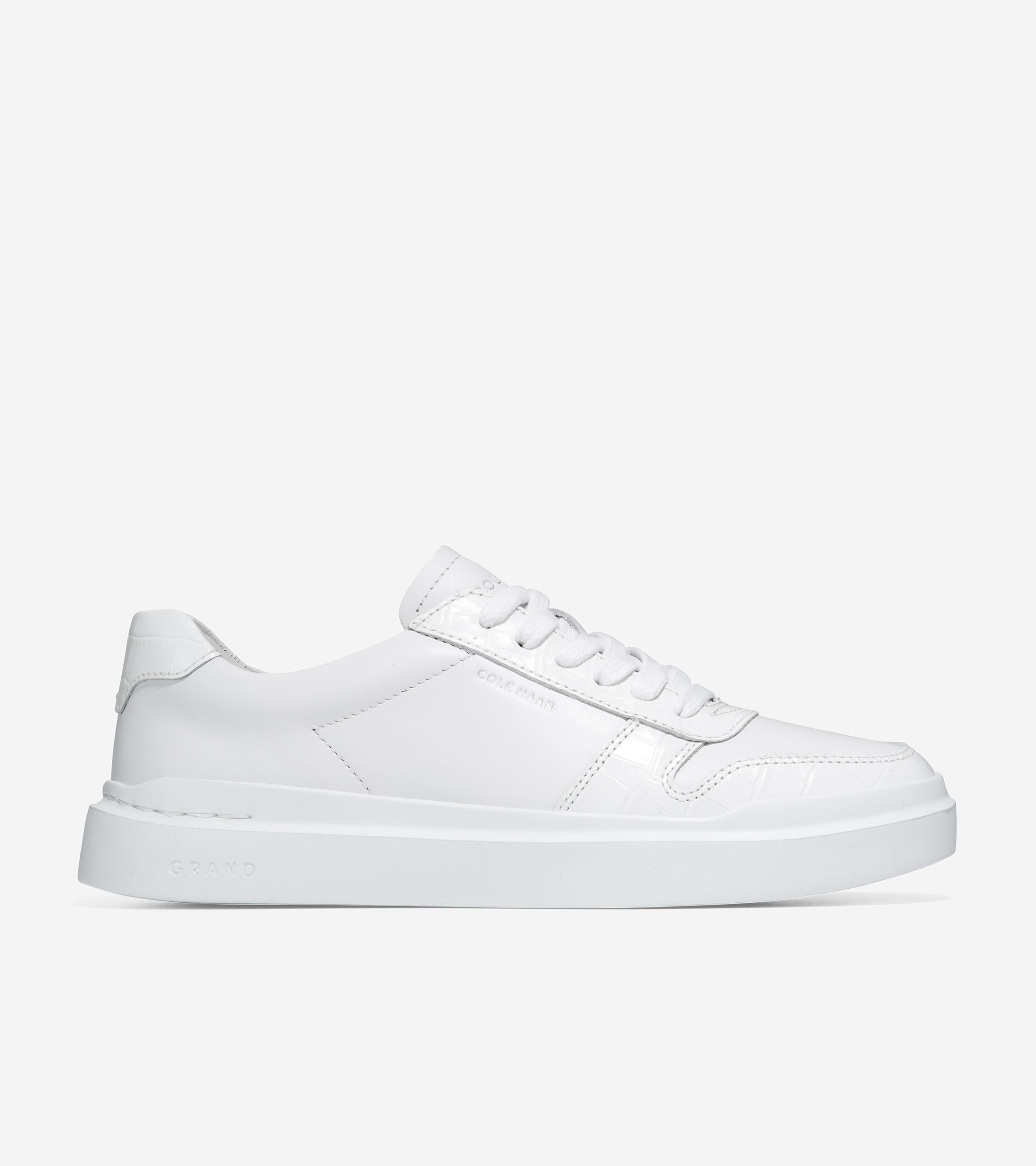 Women's GrandPrø Rally Court Sneaker in Optic White-Sleet Croc Print | Cole Haan | Cole Haan (US)