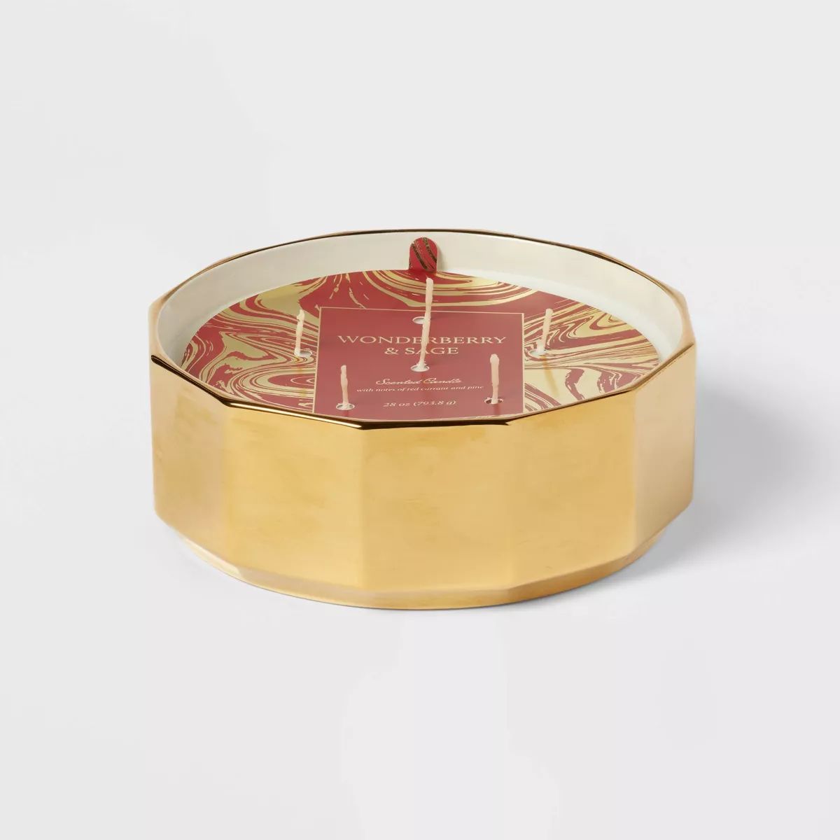 28oz Ceramic 6-Wick Wonderberry and Sage Candle Gold - Threshold™ | Target