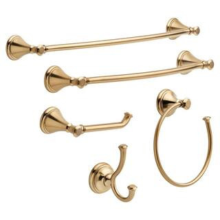 Delta Cassidy 24 in. Towel Bar in Champagne Bronze 79724-CZ | The Home Depot