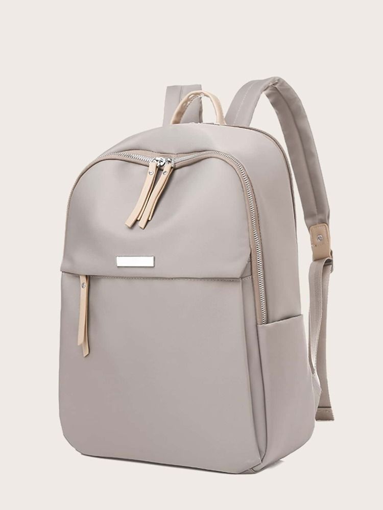 Large Capacity Zip Front Backpack | SHEIN