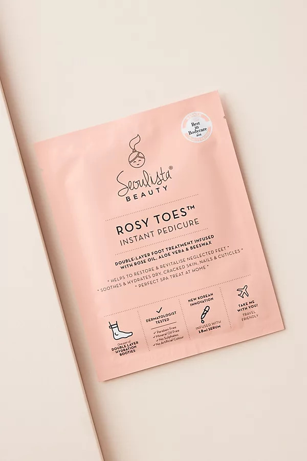 Seoulista Rosy Toes Instant Pedicure Foot Mask By Seoulista in Pink | Anthropologie (US)