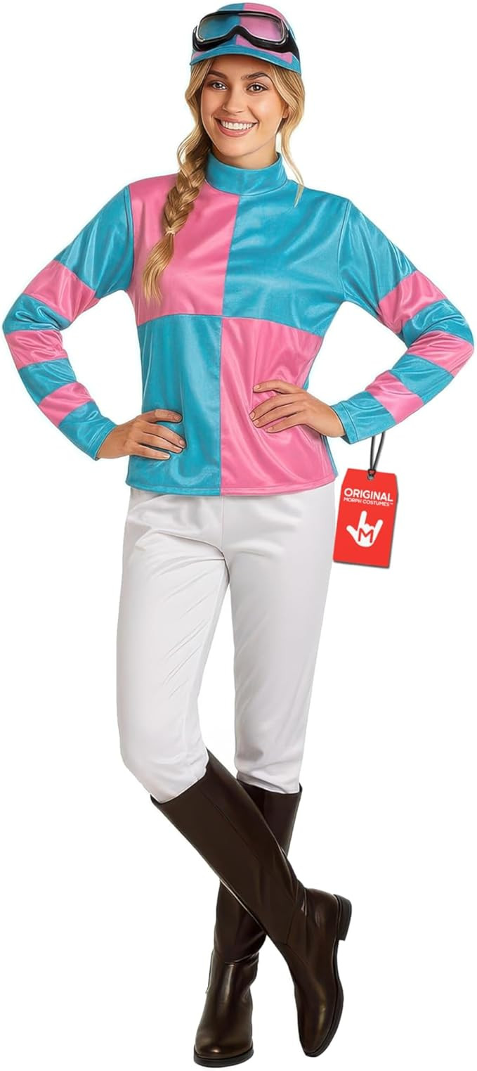 fun shack Womens Jockey Costume, Horse Jockey Outfit, Equestrian Halloween Costume for Women, Rac... | Amazon (US)
