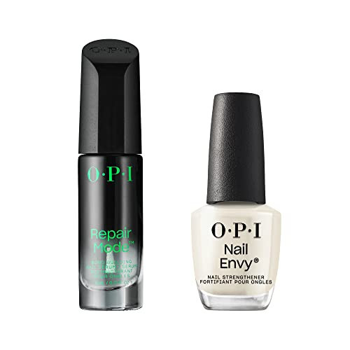 OPI Repair Mode Bond Building Nail Serum, Patented Ulti-Plex Technology ™, Keratin Protein, Clear, 0.3 fl oz + OPI Nail Envy, Strengthening Treatment, Clear, Original, 0.5 fl oz, Vegan Formula | Amazon (US)