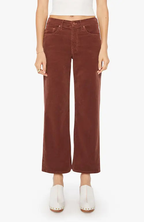 MOTHER The Maven Mid Rise Ankle Wide Leg Corduroy Pants in Hopscotch- Aztec at Nordstrom, Size 23 | Nordstrom
