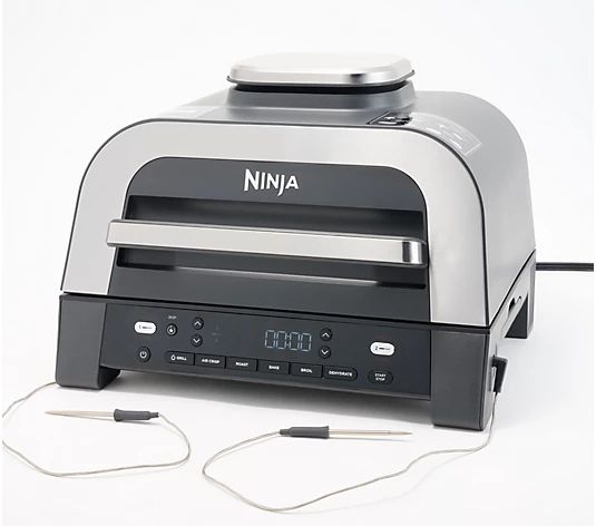 Ninja Foodi Smart XL 6-in-1 Dual Temp Probe Indoor Grill & Air Fryer | QVC