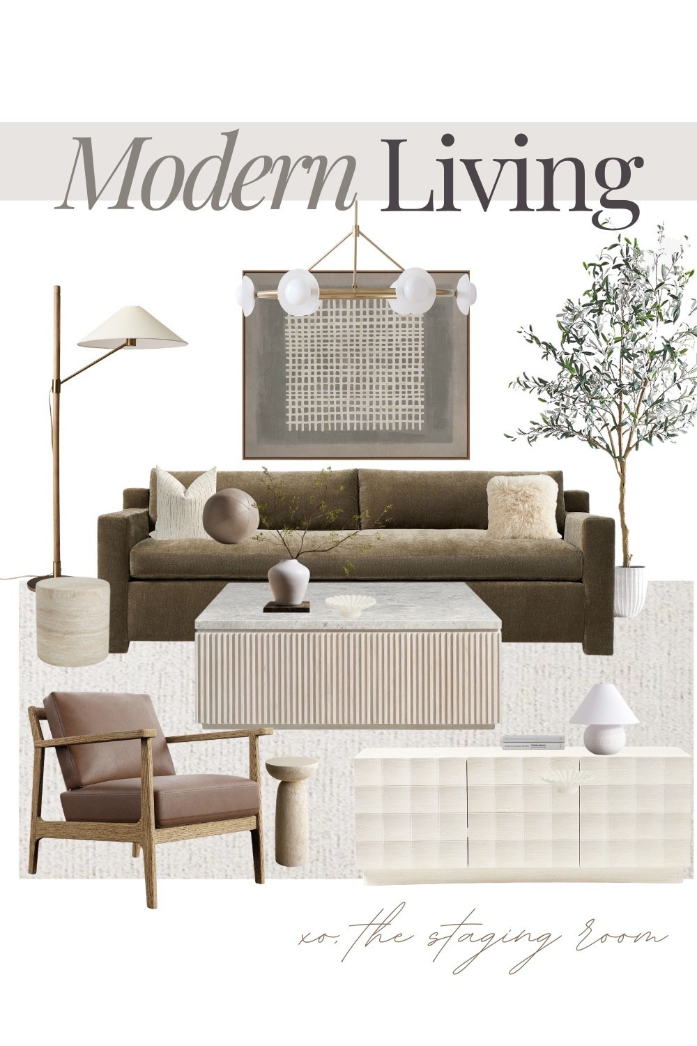 Modern, earthy and cozy living room idea

sofa, couch, accent chair, wood accents, area rug, marble coffee table, square coffee table, media console, side table, floor lamp, faux olive tree, wall art, oversized art, living room light, ceiling light, living room decor, home decor

#LTKHome #LTKSaleAlert