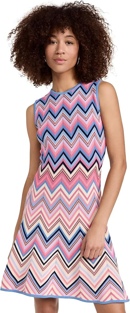 Shoshanna Women's Adeline Chevron Stripe Knit Mini Dress | Amazon (US)