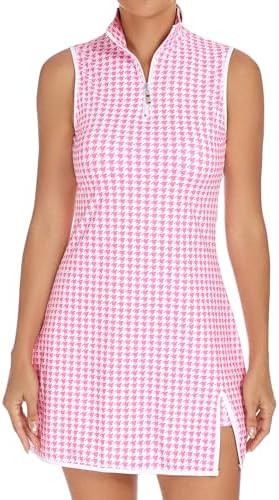 Womens Tennis Dress Sleeveless Golf Dresses with Shorts Zip Up Stand Collar Workout Athletic Outf... | Amazon (US)