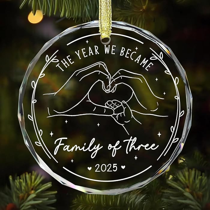 First Christmas Family of 3 Ornament - Christmas Ornament Gift for New Mom New Dad - Baby 1st Chr... | Amazon (CA)