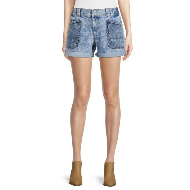 Time and Tru Women's Roll Cuff Utility Shorts | Walmart (US)