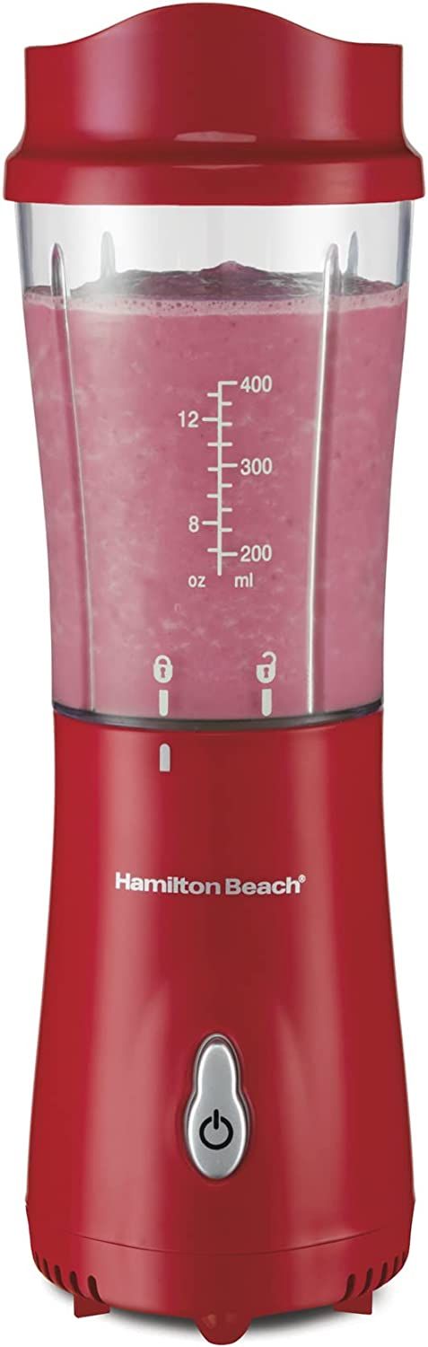 Hamilton Beach Shakes and Smoothies with BPA-Free Personal Blender, 14 oz, Red | Amazon (US)