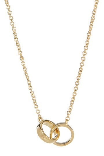 14K Gold Plated Interlocking Circles Necklace | Nordstrom Rack
