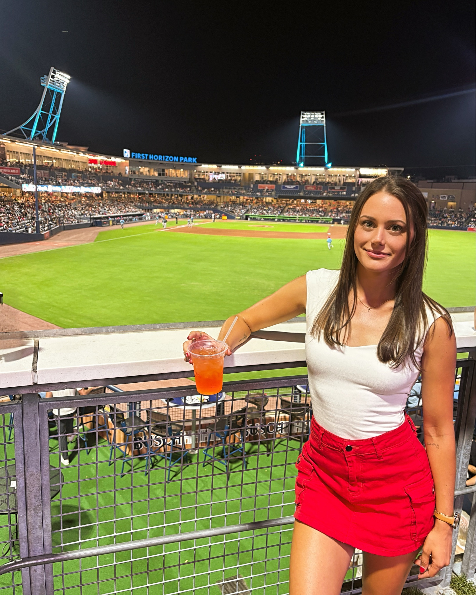 In my sports & skirts era ❣️⚾️
This look is great for any game day experience or sporting event! 
Skorts have become my favorite addition to my wardrobe, looking chic in the front and giving average in the back.

#LTKStyleTip #LTKSeasonal #LTKPetite