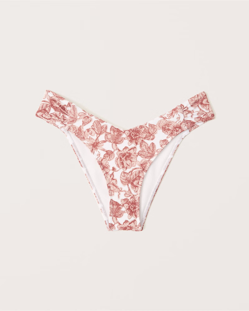 Pleated Tall-Side High-Leg Cheeky Bottoms | Abercrombie & Fitch (US)