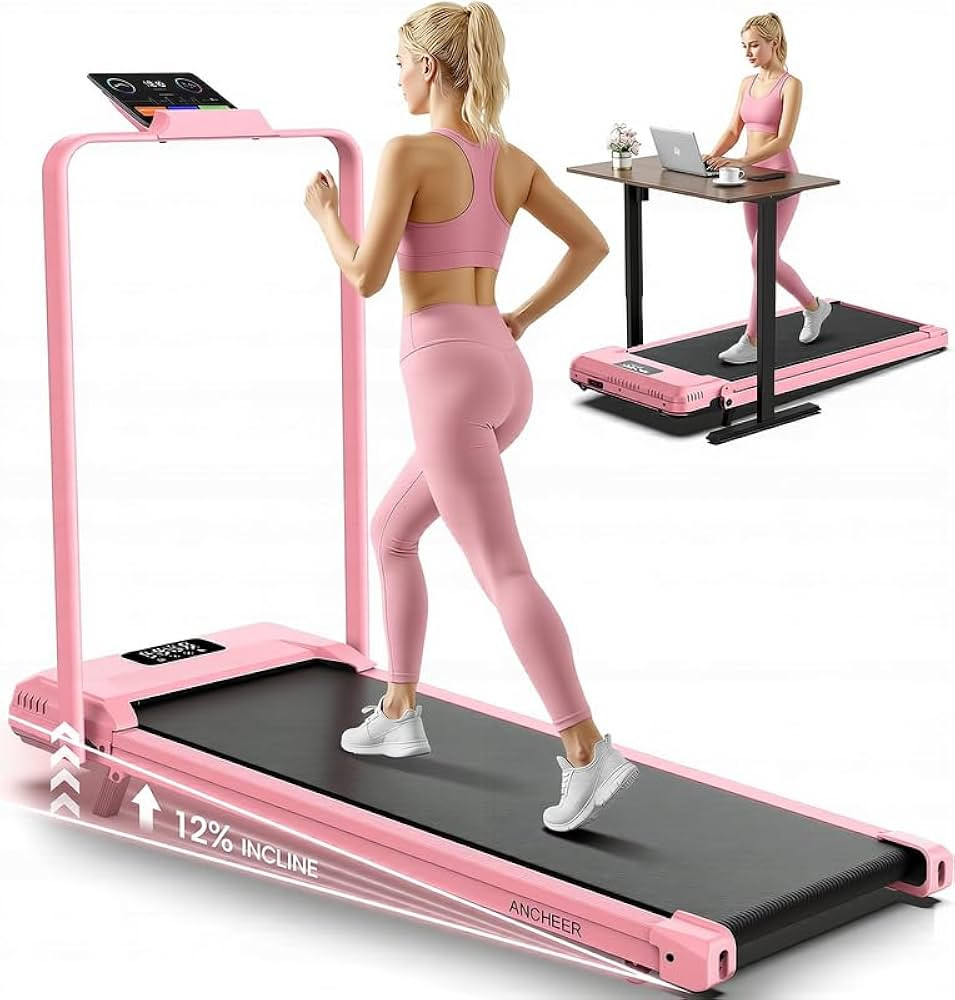 ANCHEER Walking Pad Treadmill with Incline - Foldable Walking Pads with Handle Bar, Compact Porta... | Amazon (US)