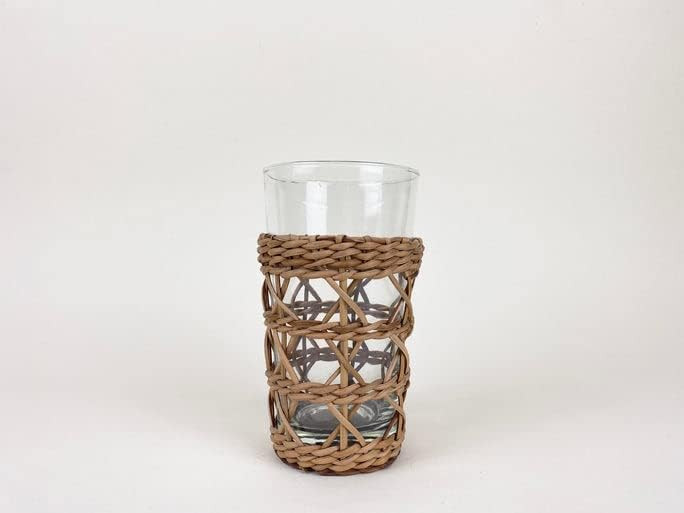 Seagrass Rattan Cage Highball Set of 6 Glassware | Amazon (US)