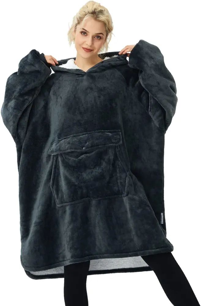 Krifey Wearable Blanket Hoodie, Oversized Sherpa Hooded as Birthday Gifts for Mom Women Girlfrien... | Amazon (US)
