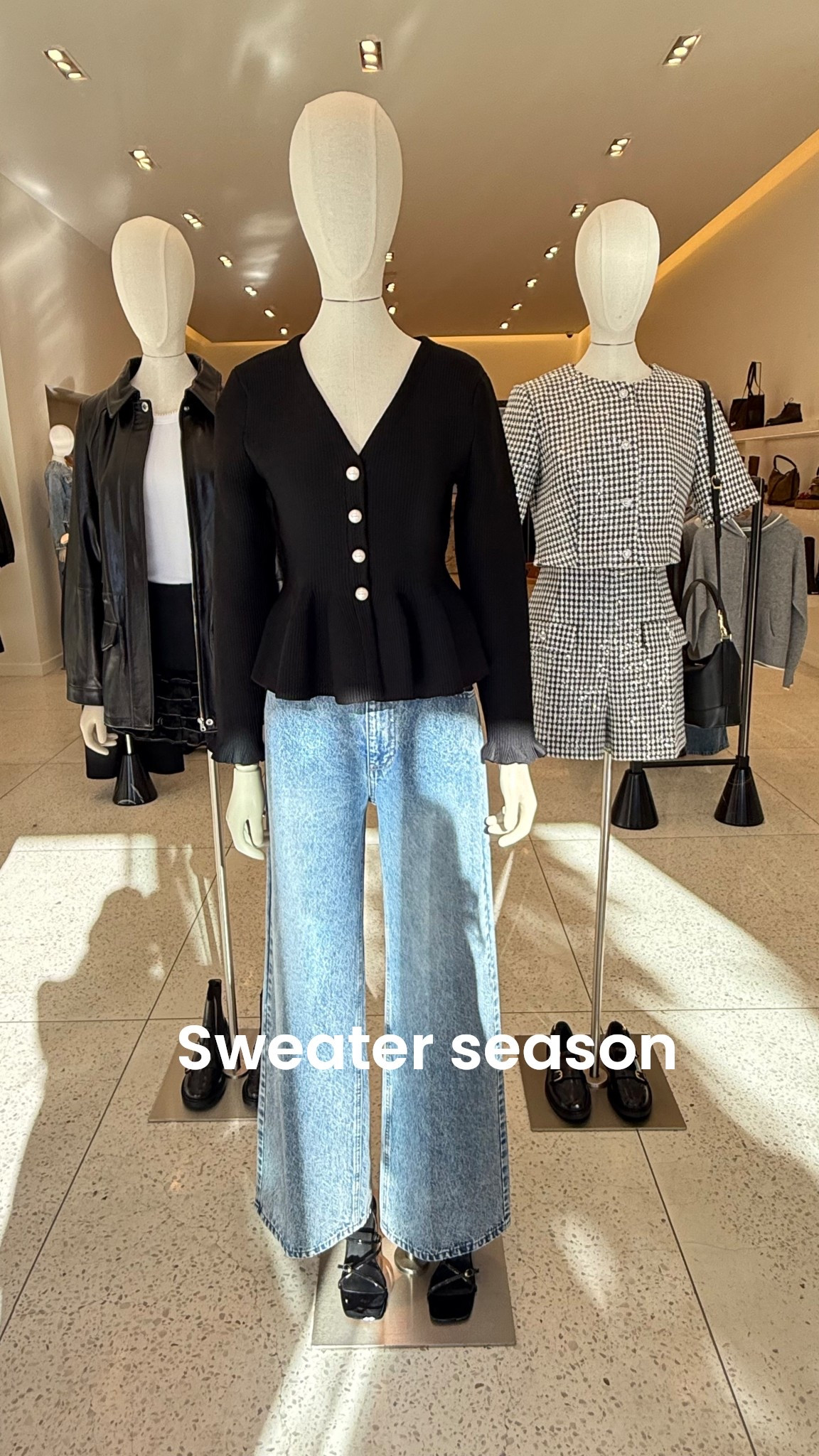 Sweater can be an alternative to a coat, especially in California. Decorated button to cheer up the cold weather #sweater 

#LTKSeasonal