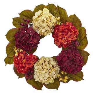 20" Hydrangea & Berry Wreath | Michaels Stores