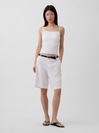 9" Low Rise Linen-Blend Trouser Shorts | Gap (US)