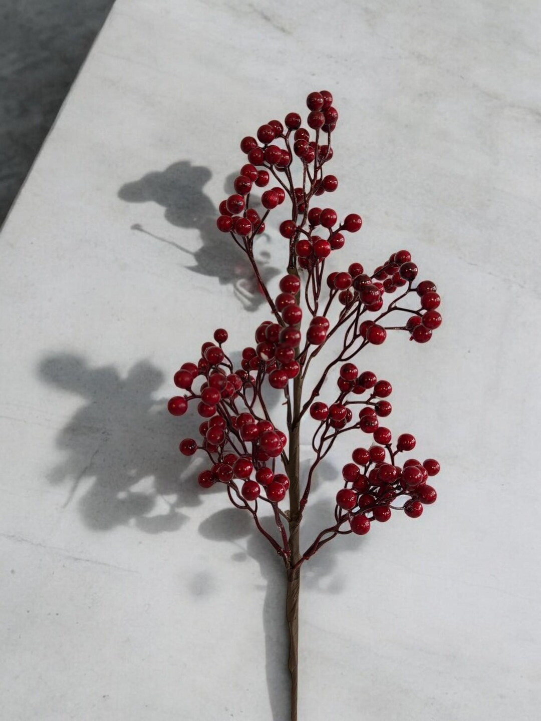 Red Berry Artificial Flower Stem: Christmas Wedding Home Decor - 24" - Etsy | Etsy (US)