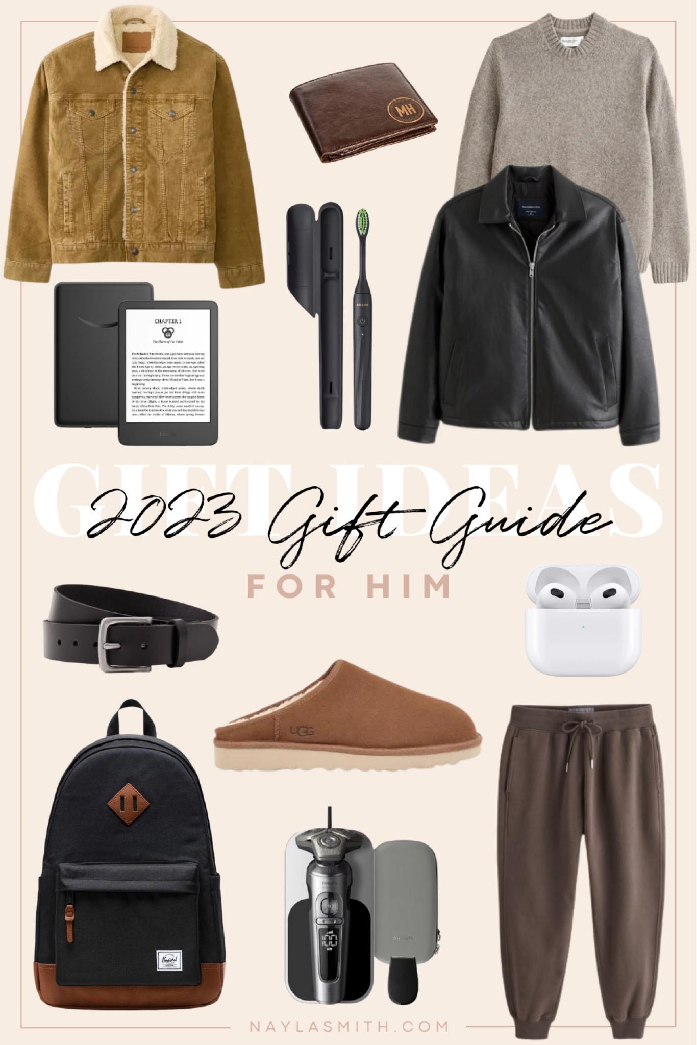 Gift Guide for Him • Gifts for husband, boyfriend, dad, brother, male friend, son. Vegan leather jacket, Ugg slippers, backpack, electric shaver, Abercrombie sweater, joggers, kindle

Gift ideas for men, holiday gifts


#LTKHoliday #LTKGiftGuide #LTKmens