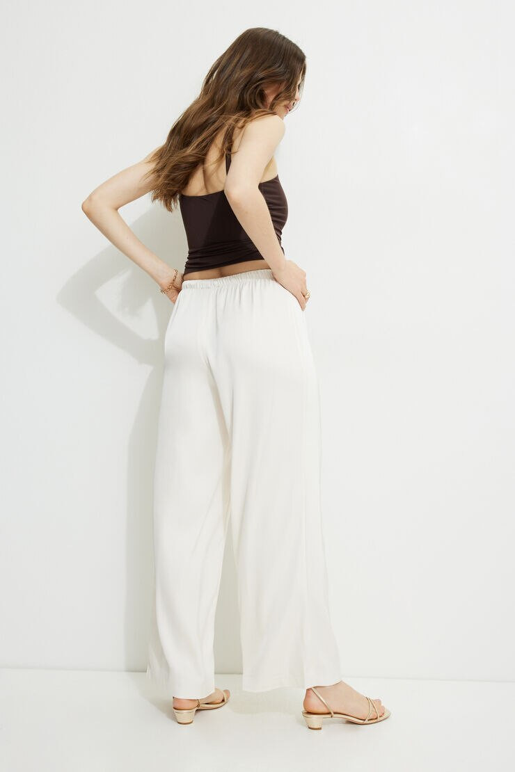 Leo Wide Leg Satin Pants | Dynamite Clothing