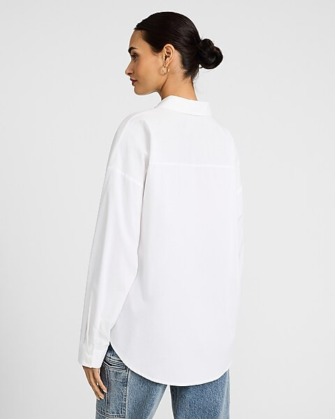 Poplin Boyfriend Portofino Shirt | Express