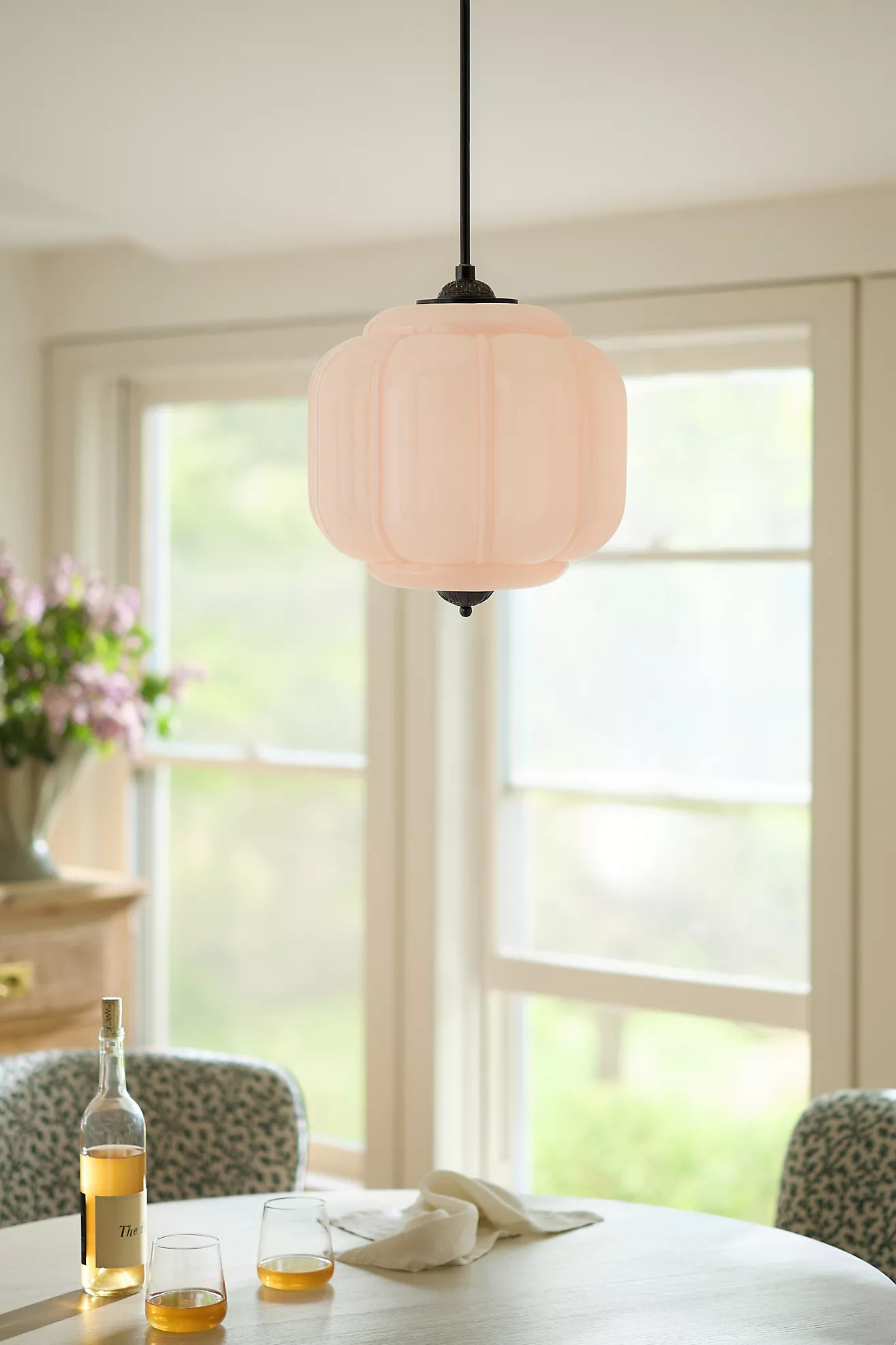 The Eloise Scallop Milk Glass Pendant Ceiling Light | Anthropologie (US)