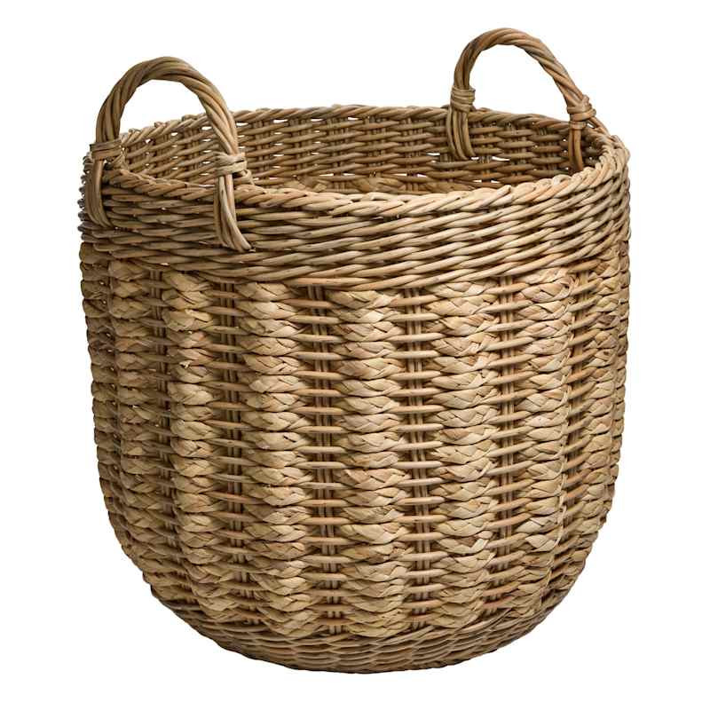 Lunelle Round Water Hyacinth Basket, Large | At Home