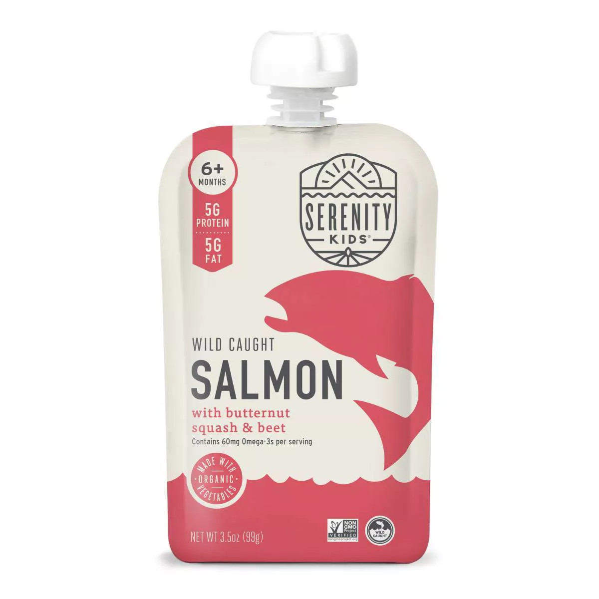 Serenity Kids Wild Caught Salmon with Organic Butternut Squash & Beet Baby Meals - 3.5oz | Target