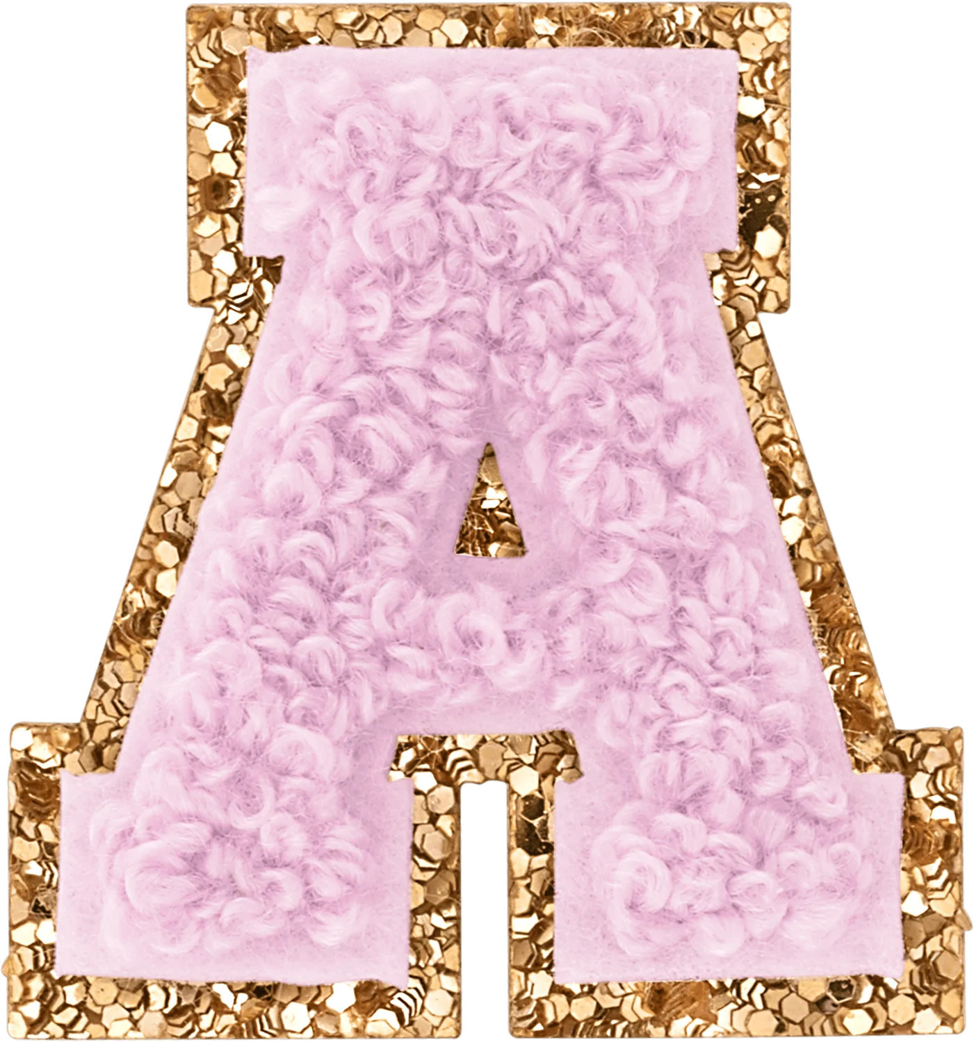 Flamingo Mini Glitter Varsity Letter Patch | Stoney Clover Lane Patches | Stoney Clover Lane